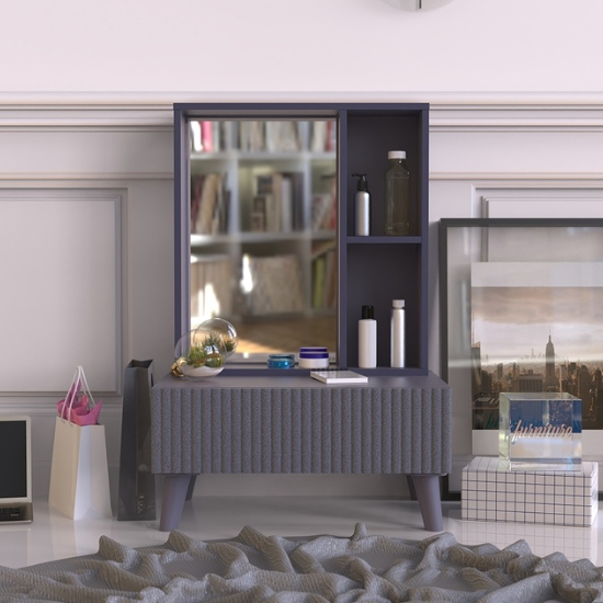 우아미가구 토르니 수납거울 좌식 화장대 600