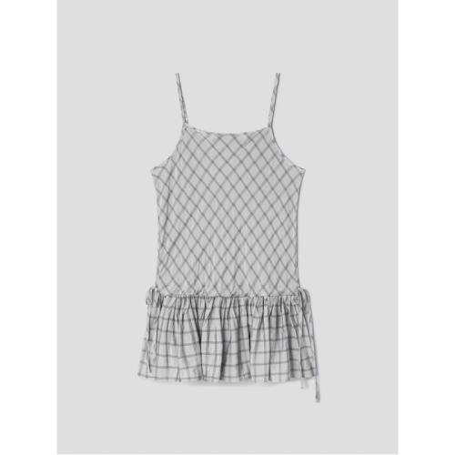 삼성물산 에잇세컨즈 체크 레이어드 원피스 그레이 125771MQB3