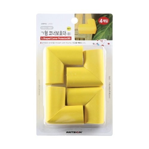 아트사인 형코너보호대 중 옐로우 4포장 _as9874_이미지