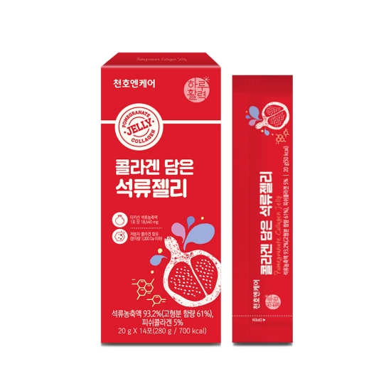 천호엔케어 하루활력 콜라겐 담은 석류젤리 14포 (4개)