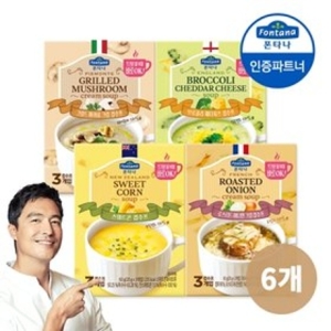 샘표식품 폰타나 즉석수프 60g 20gx3개입 6개 골라담기 콘스프 머쉬룸 크림 어니언 간편식_이미지