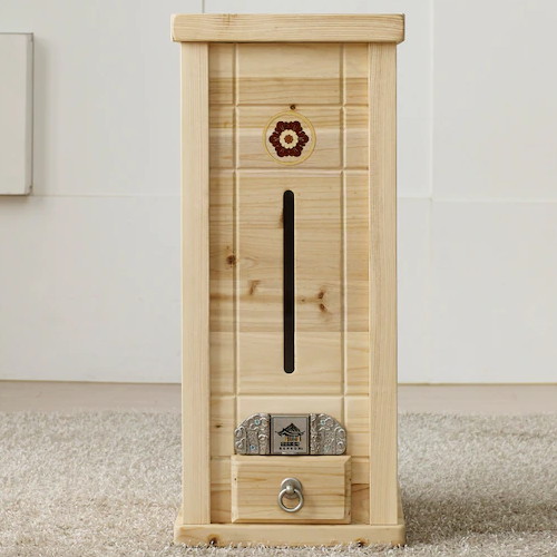 조은세상 편백나무 상감 쌀통 20kg 내추럴 260 355 600mm_이미지