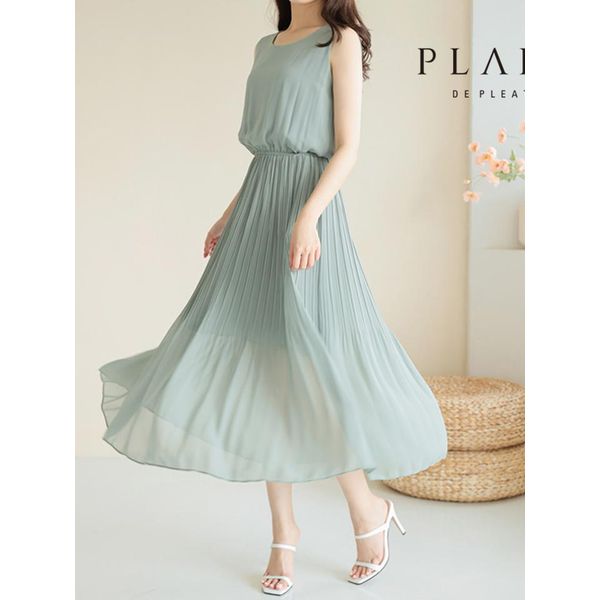 플라라 여성 엔젤슬리브리스플리츠원피스 PK2MOP066A_이미지
