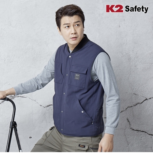 K2 케이투세이프티 21VE-F103 패딩 조끼 베스트 경량 추동 동계 자켓 작업복 단체복 M 95
