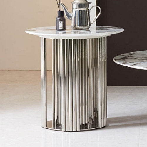 씨엘 카민 원형 듀얼 대리석 소파테이블 S