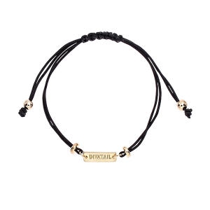 디바테일 Logo Gold Black Knot Bracelet