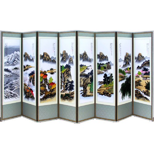 박씨상방 친필 심곡 산수 8폭병풍 1_이미지