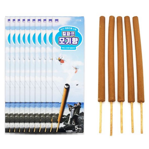 한국디비케이 모기향 낚시 캠핑 전용 스틱 5개 (10팩(50개))_이미지