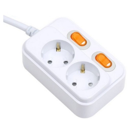 현대일렉트릭 2구 16A 개별스위치 멀티탭