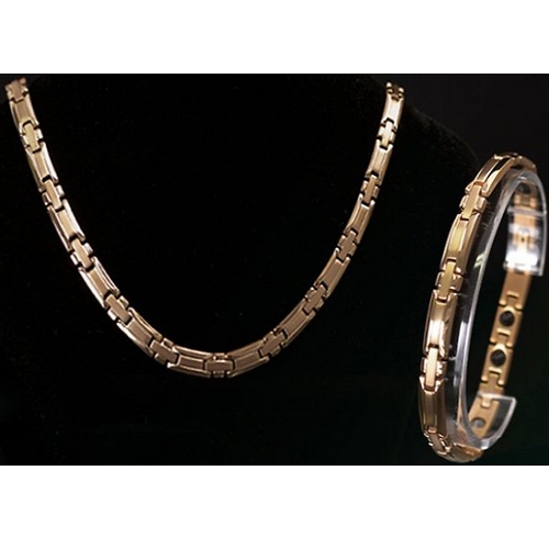 사노피아 토파시오 목걸이+팔찌 세트 골드_이미지