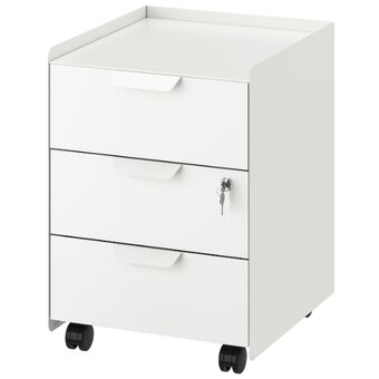 이케아 TROTTEN 트로텐 이동식 <b>3단</b> <b>서랍장</b> 400