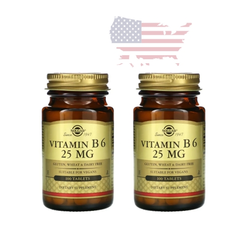 솔가 비타민 B6 25mg 100캡슐 (3개)_이미지