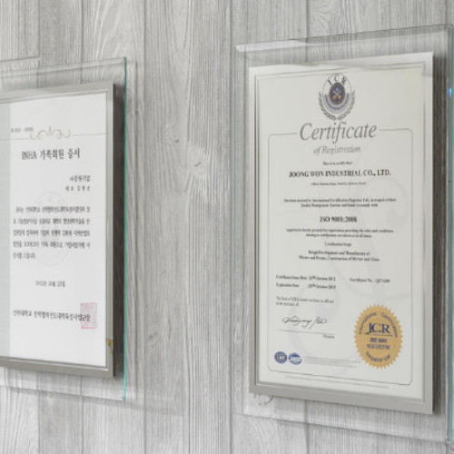 중원기업 크리스탈형 유리액자-A4상장액자