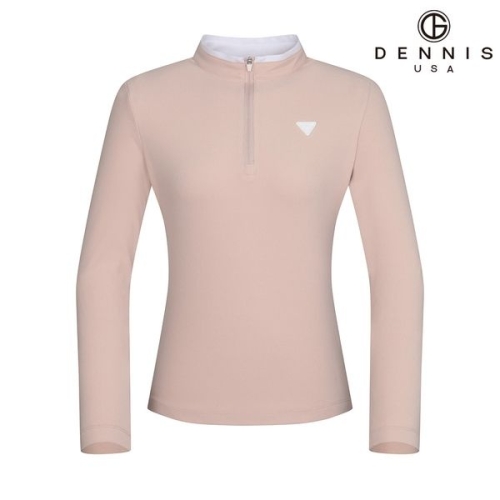 데니스골프 DENNIS 신상 여성 라이트 피치기모 하프넥 긴팔 티셔츠_NAQFLTS059