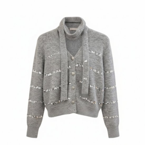 페이지플린 목도리세트,스팽글 브이넥 가디건F5DSET504A