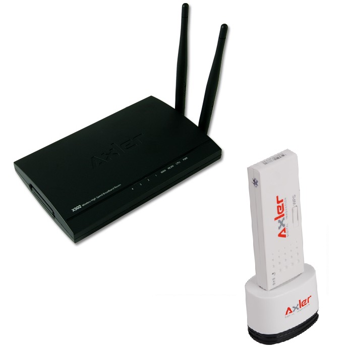 LG상사 Axler X502 공유기 패키지 (+ LGI-UW300N PLUS USB 2.0 무선랜카드)_이미지