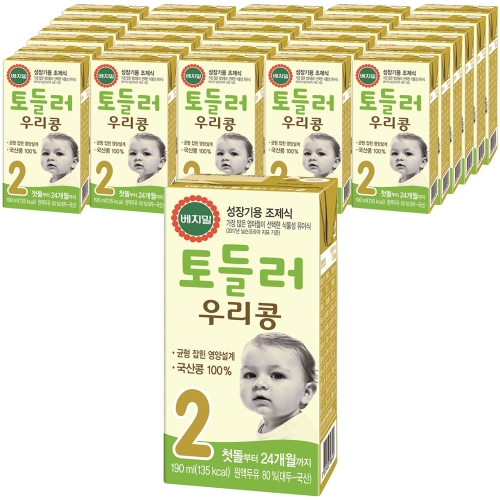 정식품 베지밀 토들러 우리콩 2단계 190ml (32개)_이미지