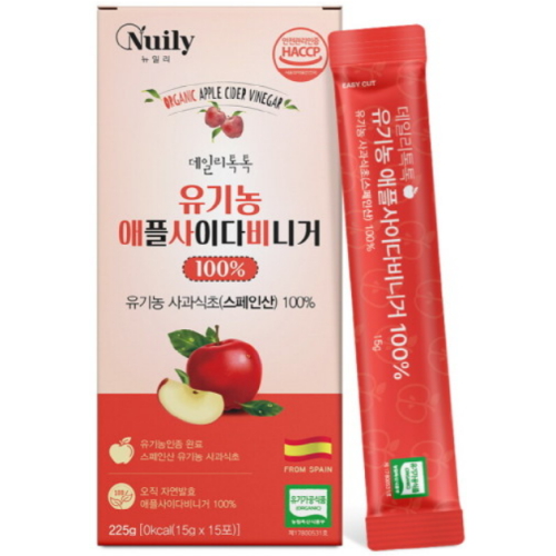 데일리톡톡 유기농 애플사이다비니거 225g (15g x 15포)
