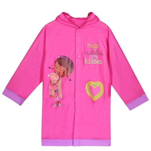  디즈니 여아용 Doc McStuffins 스터피 드래곤 후드 레인 슬리커 핑크 45세 230885