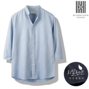 해리슨 린넨 헨리넥 7부 셔츠 HA-1004 THEF1014_이미지