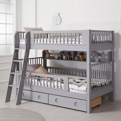 에보니아 파스텔 가드서랍 책꽂이B형 2층침대 SS (메모리폼)