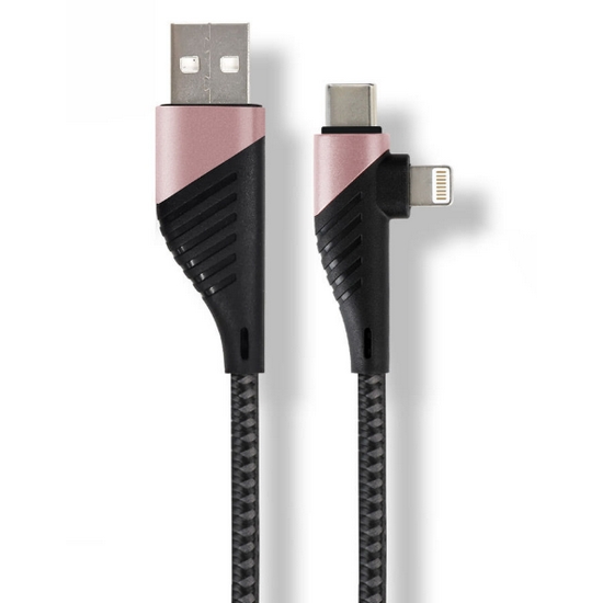 COX PD 65W 2in1 A to C&8pin 케이블 CWD1.2 (1.2m)_이미지