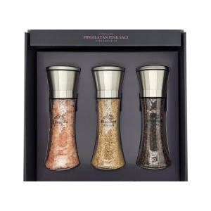 히말라야 핑크솔트 소금 참깨 통후추 3종 조미료 그라인더 세트