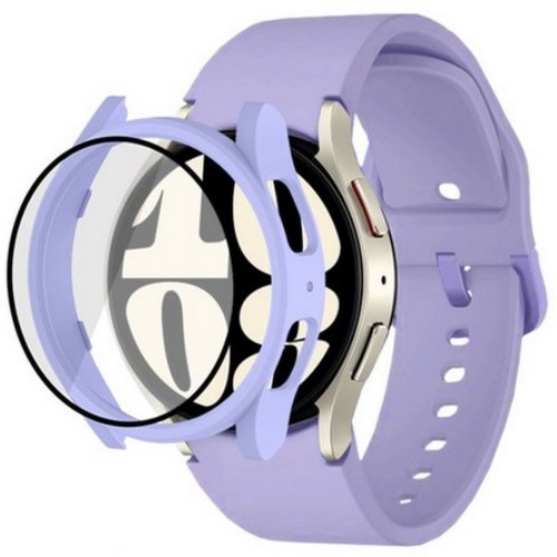 루아러블 갤럭시워치7 액정보호 강화유리 풀커버 케이스+실리콘 스트랩 세트 (40mm)_이미지