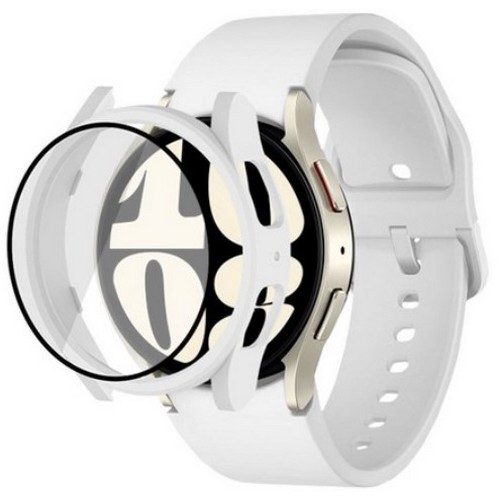 루아러블 갤럭시워치7 액정보호 강화유리 풀커버 케이스+실리콘 스트랩 세트 (40mm)_이미지