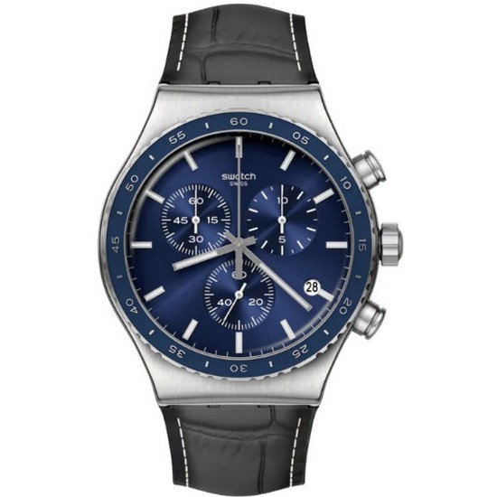 스와치 NEW IRONY CHRONO COBALT LAGOON_YVS496_이미지