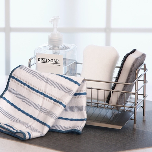 리빙제이 올스텐 304 수세미 거치대 + 디스펜서 + 스티커 2종 세트 혼합색상 1세트