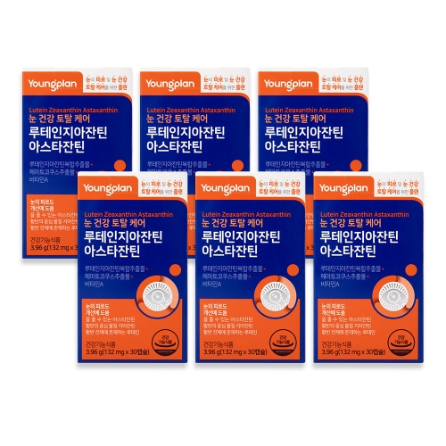  영진약품 영플랜 루테인 지아잔틴 아스타잔틴 132mg 30캡슐 [6개]