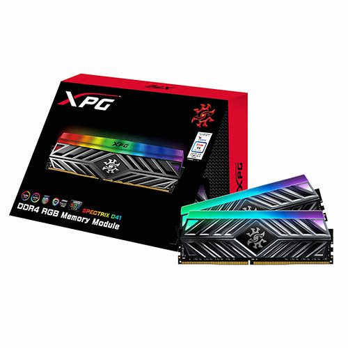 ADATA DDR4-3200 CL16 SPECTRIX D41 티타늄 그레이 패키지 (16GB(8Gx2))_이미지
