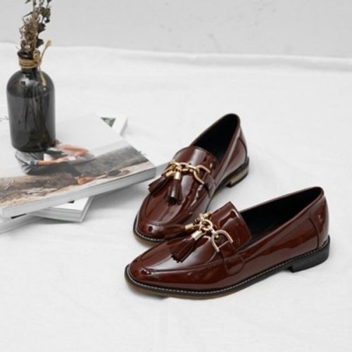 짝꿍닷컴 골드장식 수술 애나멜 스티치 로퍼 HOS-023Z_이미지