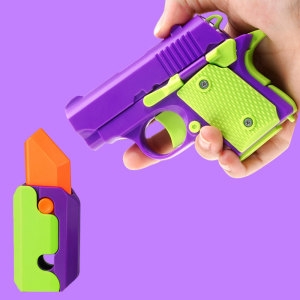 유니커블 신기한 중력 나이프 3D 큐브 미니 권총 당근총 대형 당근칼 피젯 스피너 키덜트 어른 장난감 심심 인싸템