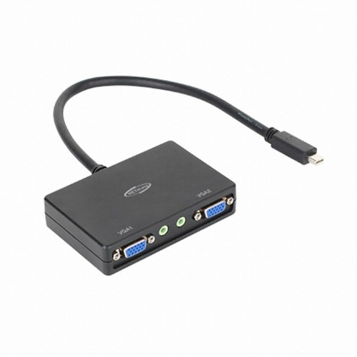 강원전자 NETmate 1:2 Mini DisplayPort to VGA 분배기 (NM-MDV22)_이미지