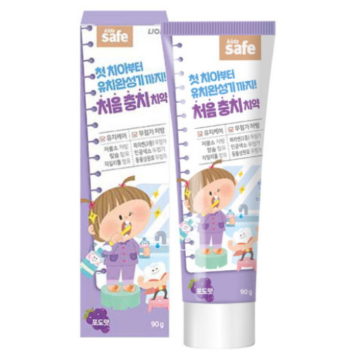 키즈세이프 어린이 유아치약 포도향 90g (5개)_이미지