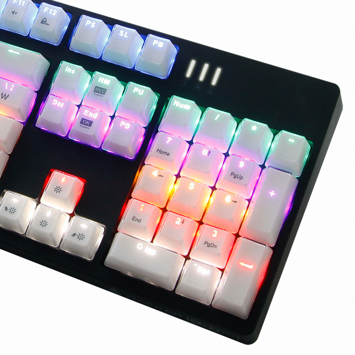 앱코 HACKER K8700 카일 광축 완전방수 크리스탈 키캡 (블랙, 클릭)_이미지
