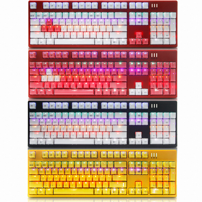 앱코 HACKER K8700 카일 광축 완전방수 크리스탈 키캡 (블랙, 클릭)_이미지