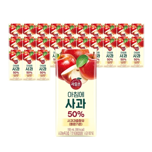 해태음료 과일촌 아침에 사과 195ml (24개)