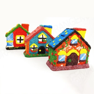 공예 집모양 나무 저금통 5개 폼 장식 꾸미기 만들기 패키지 O185167