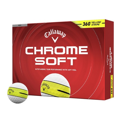 캘러웨이 크롬소프트 360 스트라이프 옐로우 [12개]