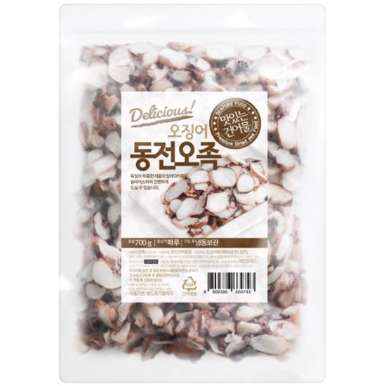 해맑은푸드 오징어 동전오족 700g