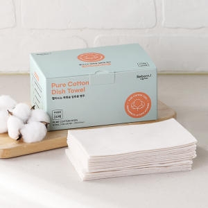 빨아쓰는 무표백 목화솜 순면 100% 일회용 행주 20매