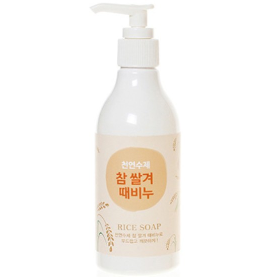 에코스킨 천연 수제 참 쌀겨 때비누 250ml (1개)_이미지