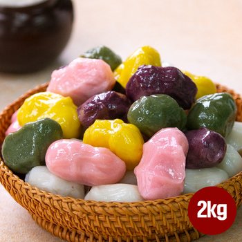 아리울떡공방 굳지않는 수제 오색 깨송편 1kg (2개)_이미지