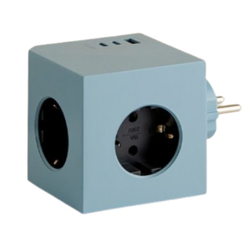 모던하우스 3구 1USB 2C 큐브 멀티탭_이미지