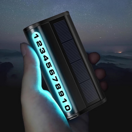 600mAh 대용량 태양광 LED 주차번호판 CT407