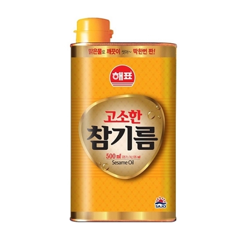 해표 고소한 참기름 500ml (3개)_이미지