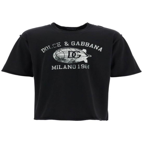 돌체앤가바나 Black cotton t shirt G8RF4TG7NSX N0000 BLACK